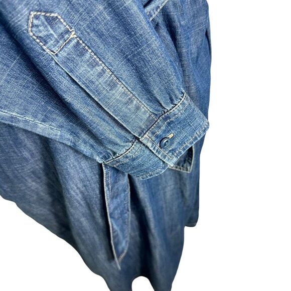 Pendleton Denim Chambray Wrap Dress Pockets Long Sleeve Classic Preppy Size 1X - Picture 3 of 10